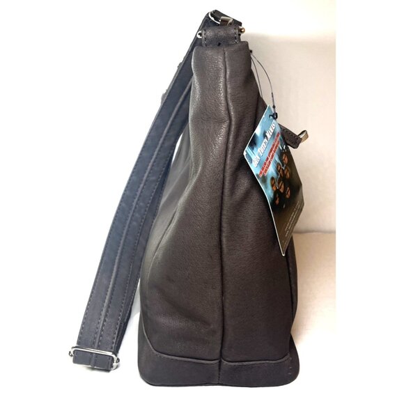 GUN TOTE’N MAMAS Brown Leather Large Shoulder Bag- NWT (w/ imperfection scratch) - Picture 9 of 16